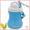 480ML Bioplastic Kids Bicycle Water Bottle with straw and strap
